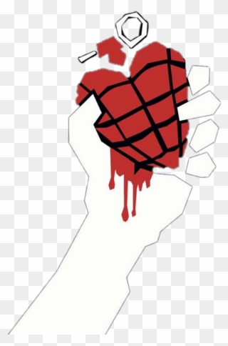 Green Day Heart Hand Grenade Clipart