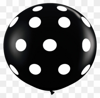 36" Extra Large Round Polka Dot Latex Balloon - Red Polka Dots Balloons Clipart