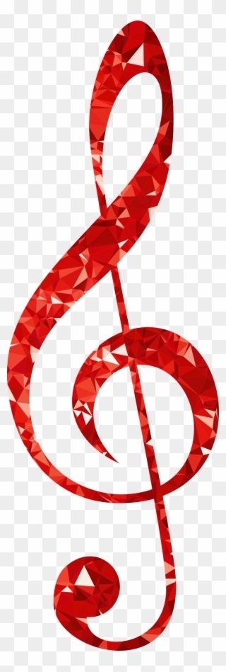 Big Image - Red G Clef Png Clipart
