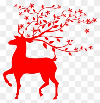 Red Elk Transparent - Vinilos Para Las Pared De Arbiles Clipart