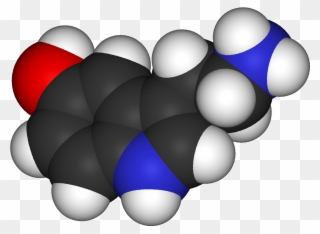 Serotonin 3d Vdw - Serotonin 3d Png Clipart