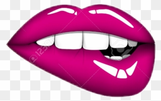 Transparent Red Cartoon Lips Clipart