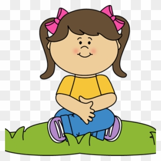 Sit Clipart Sit Clipart Amazing Sit Clipart Recess - Girl Sitting Down Clipart - Png Download