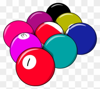 Pool Balls Clip Art N21 - Form In Art - Png Download