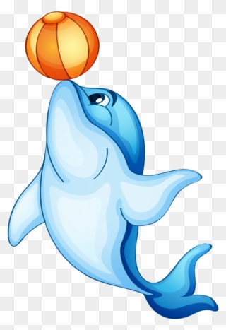 Фото, Автор Soloveika На Яндекс - Dolphin With Ball Clipart - Png Download