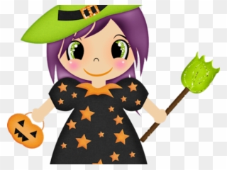 Trick Or Treat Clipart Witch - Transparent Background Cute Halloween Clipart - Png Download