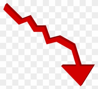 County Unemployment Drops 6% - Stock Arrow Down Png Clipart
