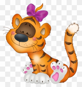 Tempo - Tiger With A Bow Clipart - Png Download