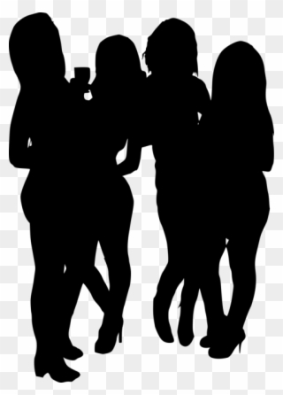 Free Png Girl Group Hoto Posing Silhouette Png - Group Of Ladies Silhouette Clipart