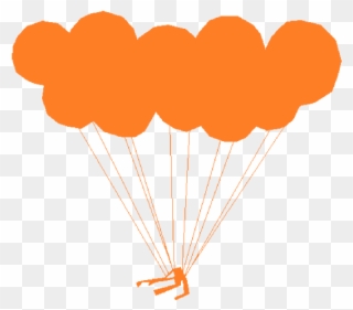 Balloons Clip Art - Parachuting - Png Download