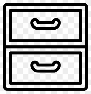 Archive Documents Drawer Cabinet Comments - Icon Clipart