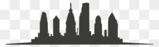 Drawn Skyline Clipart - Philadelphia Skyline Silhouette - Png Download