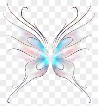 Art Butterfly Fairy Wings Stickers - Swallowtail Butterfly Clipart