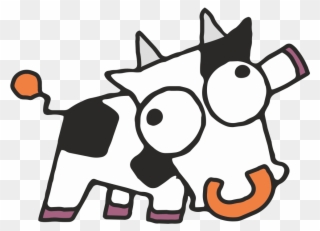 Crazy Cow - Pegatina Vaca Loca Clipart