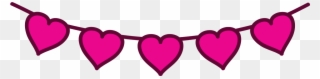 Happy Valentine's Day - Heart Bunting Clipart - Png Download