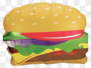 Small Clipart Cheeseburger - Hamburger Balloons - Png Download