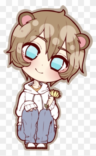 My Little Brother Alex Is - Anime Chibi Bear Boy Clipart