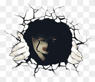 It Sticker - Pennywise Car Decal Clipart