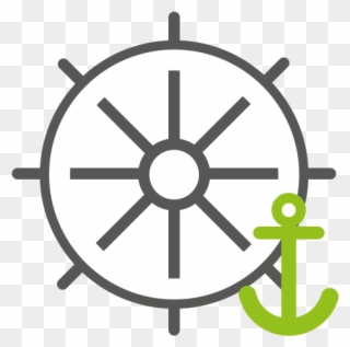 Nautica, Timón Y Ancla - Simple Ship Wheel Tattoo Clipart