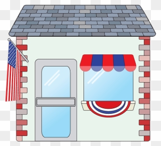 American Patriotic Small Shop Image On A Transparent - Store Clipart Transparent Background - Png Download