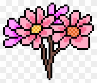 Happy Valentine's Day <3 - Flowers Pixel Art Clipart