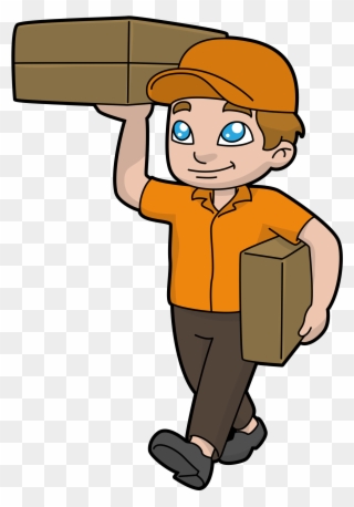 Open - Cartoon Courier Clipart