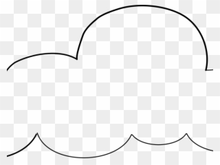 Cloud Clipart Printable - Line Art - Png Download