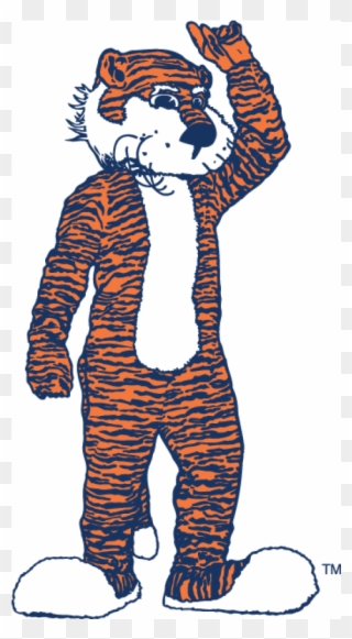 Auburn Tigers Iron On Stickers And Peel-off Decals - Aubie The Tiger Clipart