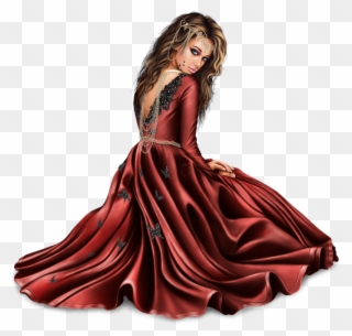 Girl With Maine Coon Kitty18 Resultaat 3d Girl, Maine - Gown Clipart