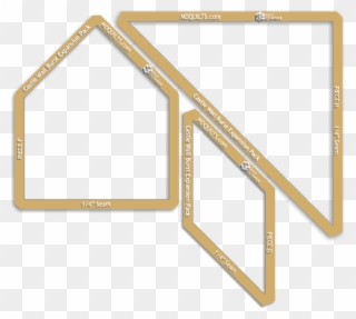18" Windowed Castle Wall Templates With 1/4" Seam Allowance Clipart