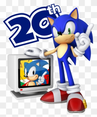 20th Anniversary Numerical Render - Sonic The Hedgehog 20th Anniversary Clipart