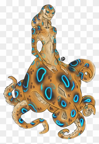 Drawn Octopus Blue Ringed Octopus - Blue Ringed Octopus Drawings Clipart