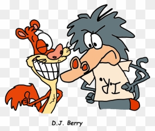 Weasel And Baboon - Cartoon Clipart