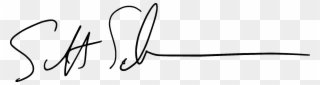 Signature Of Scott Scherr - Line Art Clipart