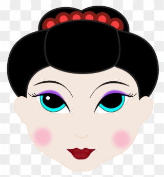 Geisha Face Clip Art - Png Download