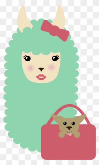 Girly Llama - Emoji Llama Clipart