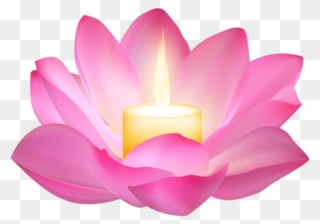 Free Png Download Lotus Candle Clipart Png Photo Png - Pink Candle Png Transparent Png