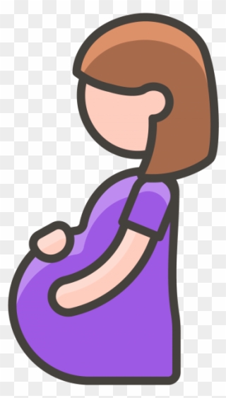 Pregnant Woman Emoji - Pregnant Woman Icon Vector Clipart