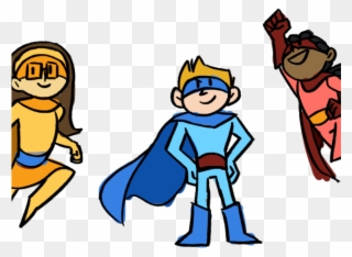 Comic Clipart Superhero Team - Transparent Cartoon Super Heros - Png Download