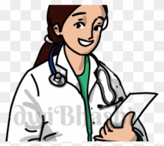 Indian Clipart Tailor - Indian Female Doctor Cartoon - Png Download
