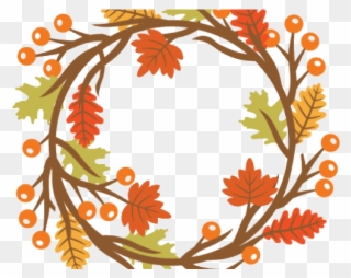 Fall Clipart Wreath - Autumn Wreath Clipart Free - Png Download