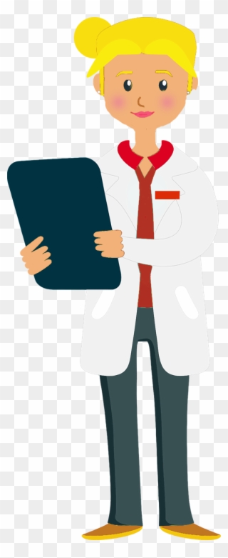 Annual Data In Hospitals With 600 Beds - Clip Art Scientist Clipboard - Png Download