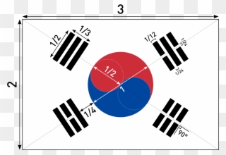 Drawn Flag Korean - South Korea Flag Clipart