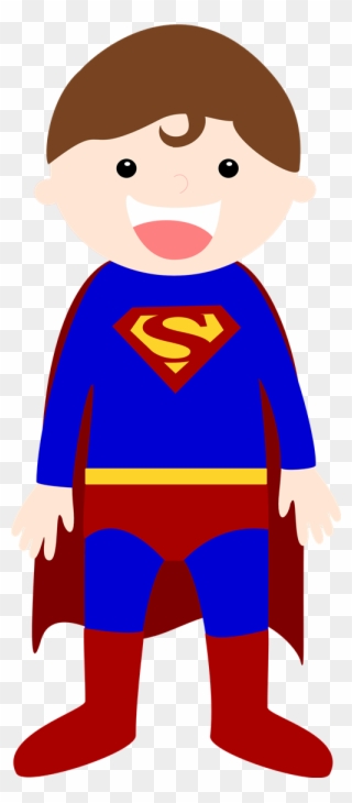 Kindergarten Clipart Superhero - Baby Superman Cartoon Png Transparent Png