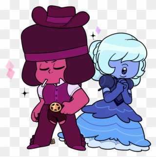 Cowboy Ruby And Southern Belle Sapphire - Cowboy Ruby Steven Universe Clipart