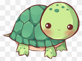 Tortugas Sticker - Kawaii Sea Turtle Cartoon Clipart