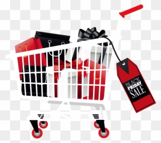 Vector Shopping Cart Filled With Merchandise - Shopping Cart Product Vector Png Clipart