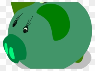 Green Clipart Piggy Bank - Piggy Bank Clip Art - Png Download