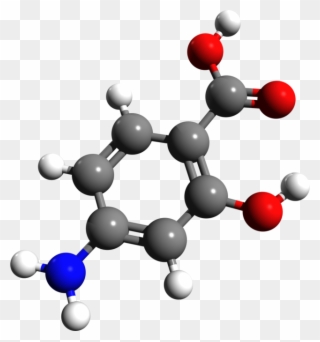 4-aminosalicylic Acid - Structure Clipart