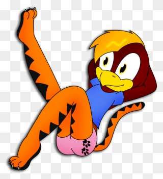 Craig Chillin In Pawprint Undies - Cartoon Clipart